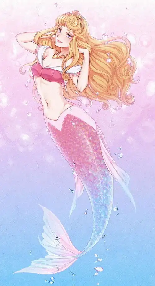 迪士尼公主美人鱼卡通