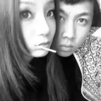 qq情侣头像蓝色系一对黑