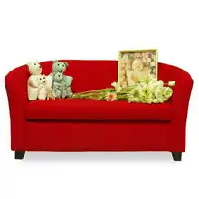 喜梦宝布艺休闲时尚沙发双人位两人沙发红色绿色