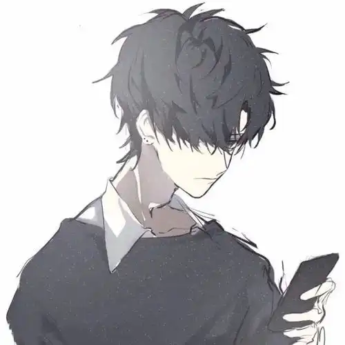 动漫男头手绘插画风小众男生头像