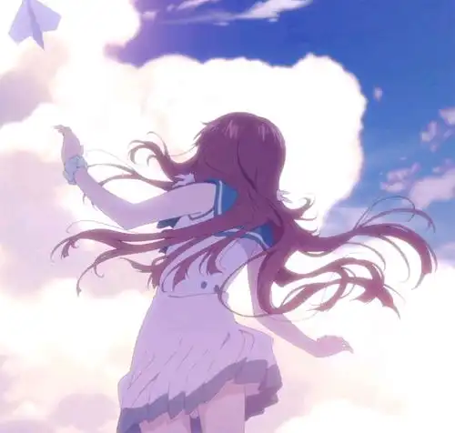 女生头像紫色系动漫背影