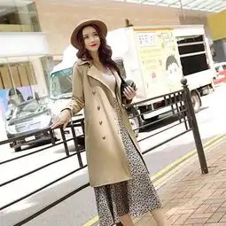 男友风时装搭配之宽松韩系直筒风衣