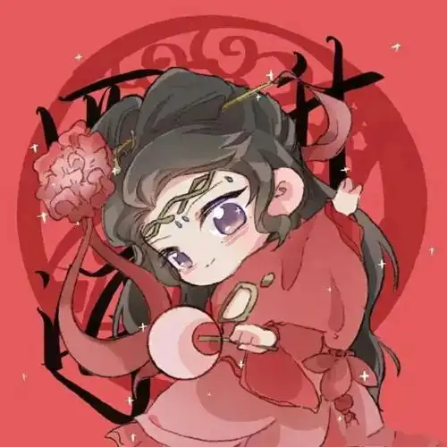 新年闺蜜头像红色系姐妹多人头像