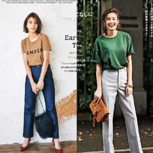 一件简约t恤也能穿出知性女人味,裙子裤子随便搭,万年不过时