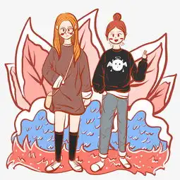 小清新文艺风手绘女孩可爱小插画图片素材其他格式下载动漫人物大全