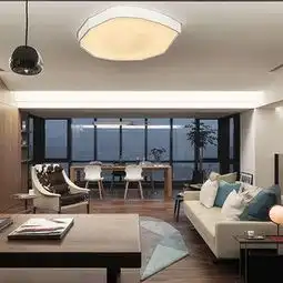 黄色91120平米三居室现代简约黄绿色客厅沙发效果图