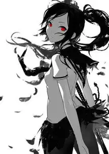 动漫少女意境黑白红瞳双马尾水手服堆糖,美好生活研究所