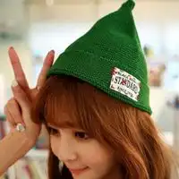 带绿色帽子的头像女生小清新微信头像图片大全