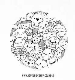 简书漫画社群免费手绘课黑白插画叠叠乐