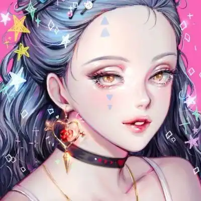 唐崎夜雨自截插画个性女生头像