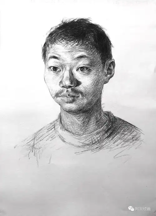 男青年素描肖像