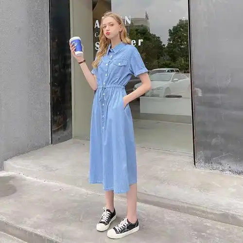 简约又清新的蓝色系穿搭,满满的高级感,让你清凉一夏