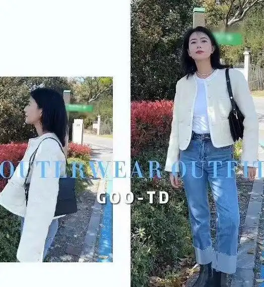 高圆圆分享春装短外套,非常简约精致,不愧是气质美女