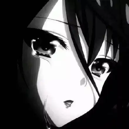 动漫头像女丧系侧脸打扰