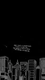 创意黑色背景手绘