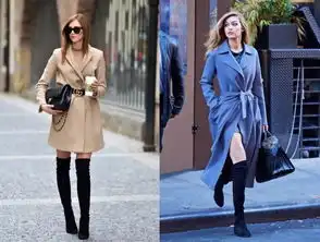秋冬穿搭,大衣和长靴更配哟