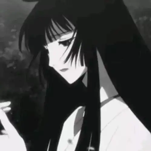 女生头像丧系真人图插画