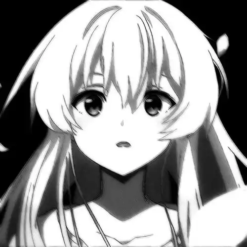 优质黑白动漫可爱女生头像392