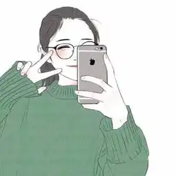 动漫情侣头像有一个女的拿着苹果手机在自拍找男的求告知