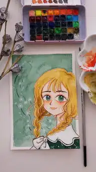 复古墨绿系少女