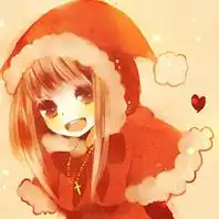 橙色系女生头像动漫头像