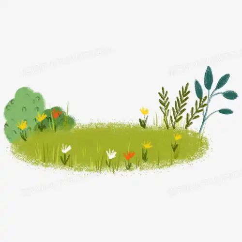 手绘草地免抠装饰png图片素材免费下载手绘png20002000像素熊猫办公