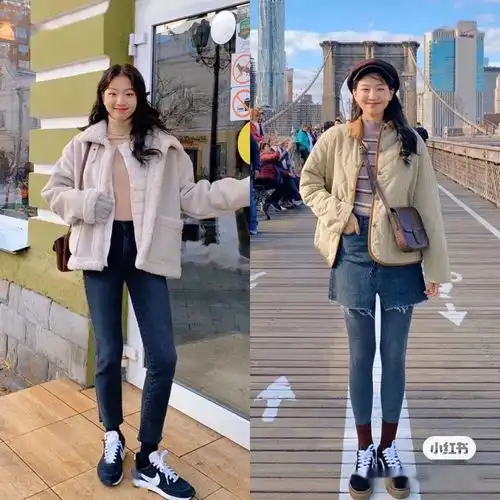 34套冬季韩系风温柔显气质的,女生穿搭示范