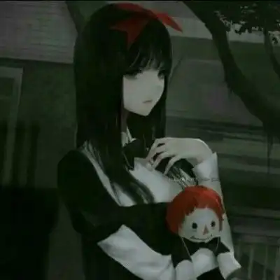 黑化的头像动漫少女病娇黑化的女生动漫头像