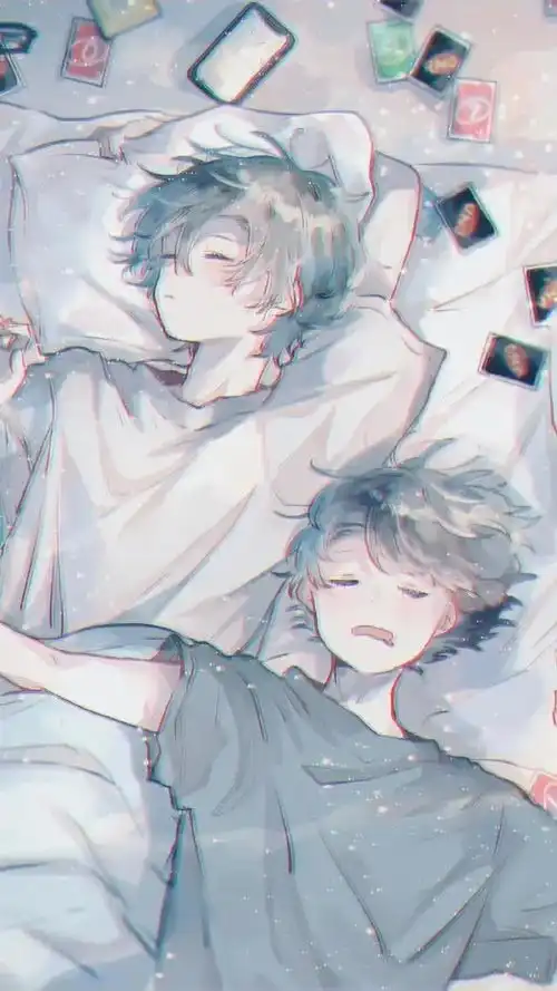 蓝色调系二次元壁纸少年