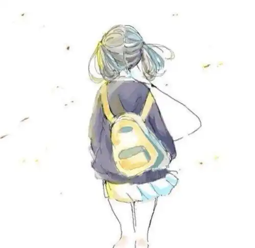 卡通校服背影头像壁纸