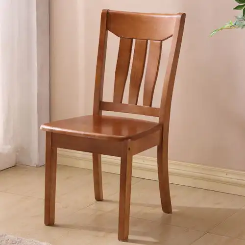 实木餐椅靠背椅子家用白色简约现代中式原木凳子酒店饭店餐桌椅