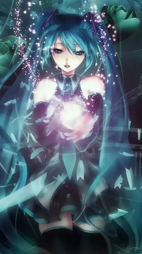 动漫壁纸初音未来黑色系