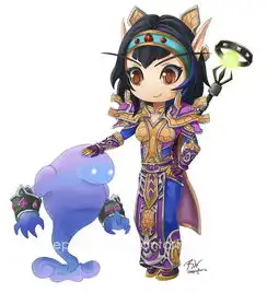 美国女玩家原创超萌系角色插画17173魔兽世界专区