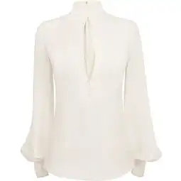 alexandermcqueen亚历山大麦昆2013秋冬系列白色灯笼袖衬衫