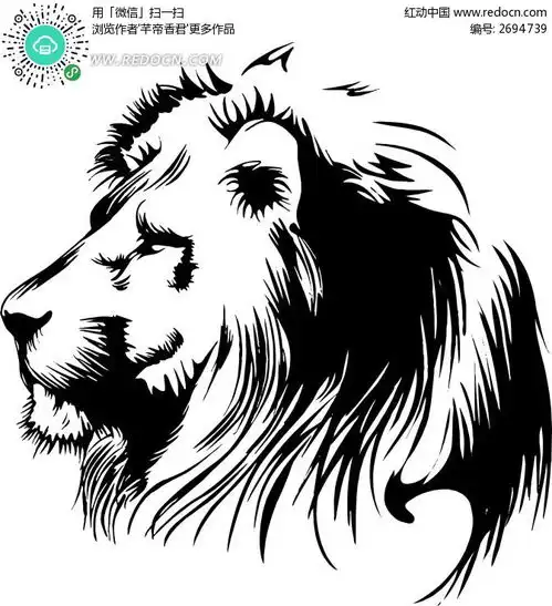狮子头矢量图cdr素材免费下载红动中国