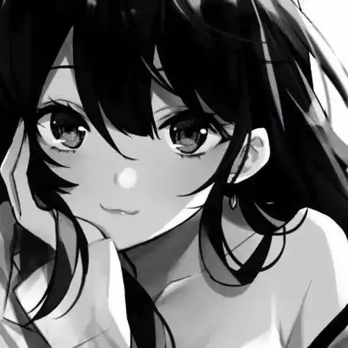 路还长温柔的事一定会发生黑白动漫女生头像漫画头像