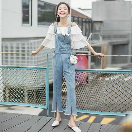 充满青春气息的背带裤,上身百搭又时尚