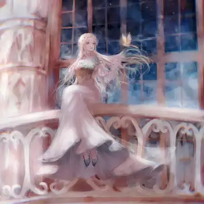 横屏壁纸仙气蓝色.