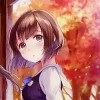 橙色系二次元头像女微信头像图片大全