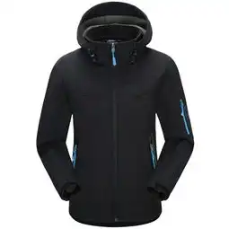 太极养生医馆埃尔蒙特alpintmountain户外软壳冲锋衣情侣男女款抓绒防风保暖软壳衣620004黑色s