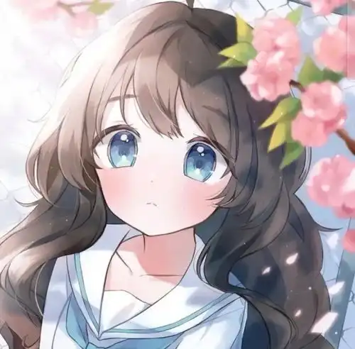 白色治愈系女生头像动漫