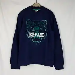 现货kenzo高田贤三男士蓝色虎头卫衣s码