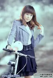 ps调色教程调出韩系青灰色美女艺术照效果15
