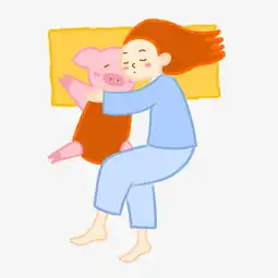 手绘卡通猪年少女和小猪图片素材其他格式下载动漫人物大全