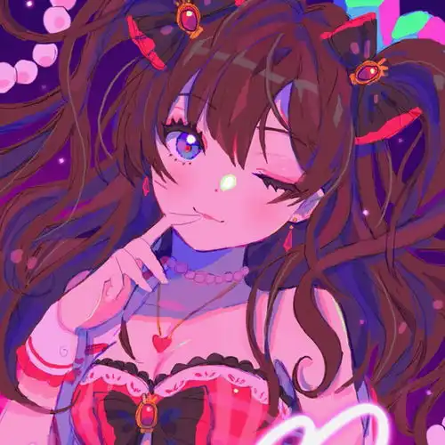 女生可爱系列头像插画