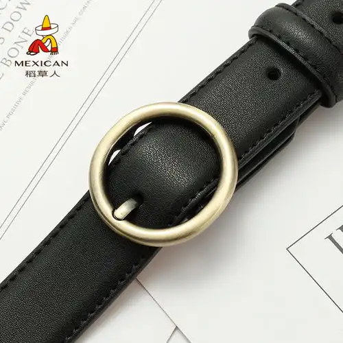 belts男腰带皮带真皮针扣复古风百搭耐磨美国直邮belt899black46