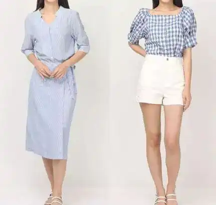 素净简洁的通勤装穿搭,韩系甜美半身裙能让你更亮眼