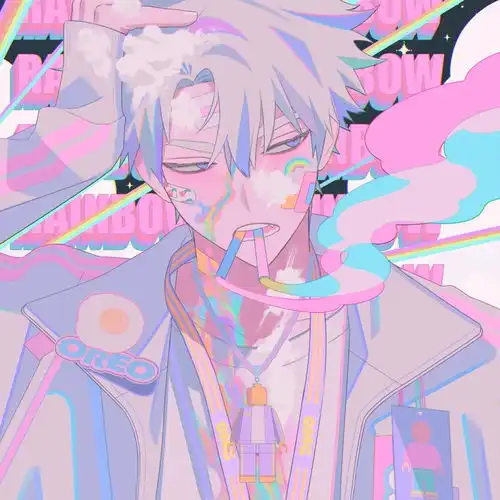 粉色系男生头像