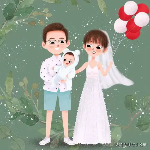 你们要的头像来喽,一家三口四口手绘头像,很庆幸,我身边有你们