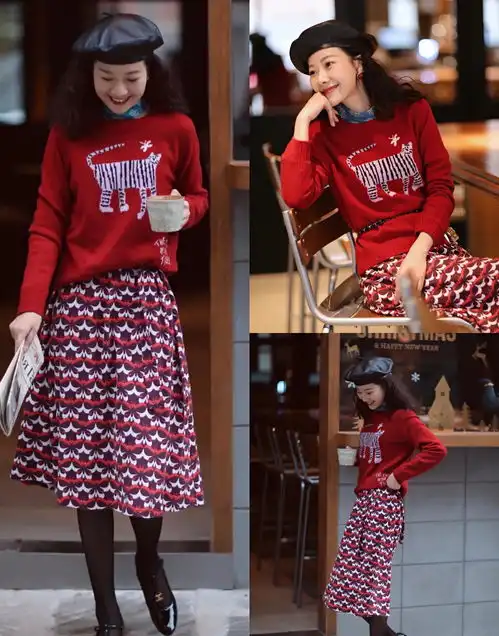 红色系穿搭亮眼又大气新年照着这样穿红色,美到姐妹不敢认